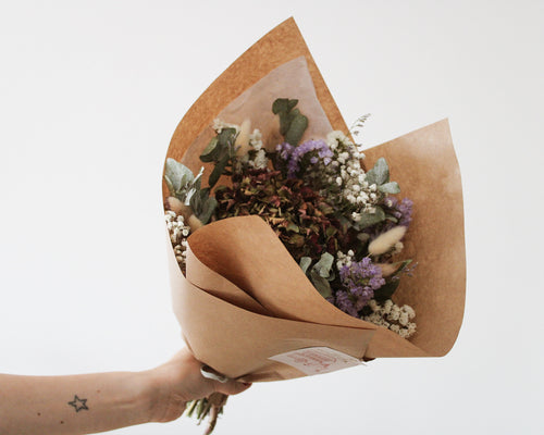 Bouquet de fleurs séchées et pochon de lavande offert - Lavender