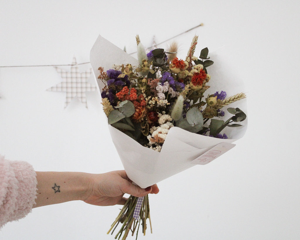Bouquet de fleurs séchées - Je t'aime