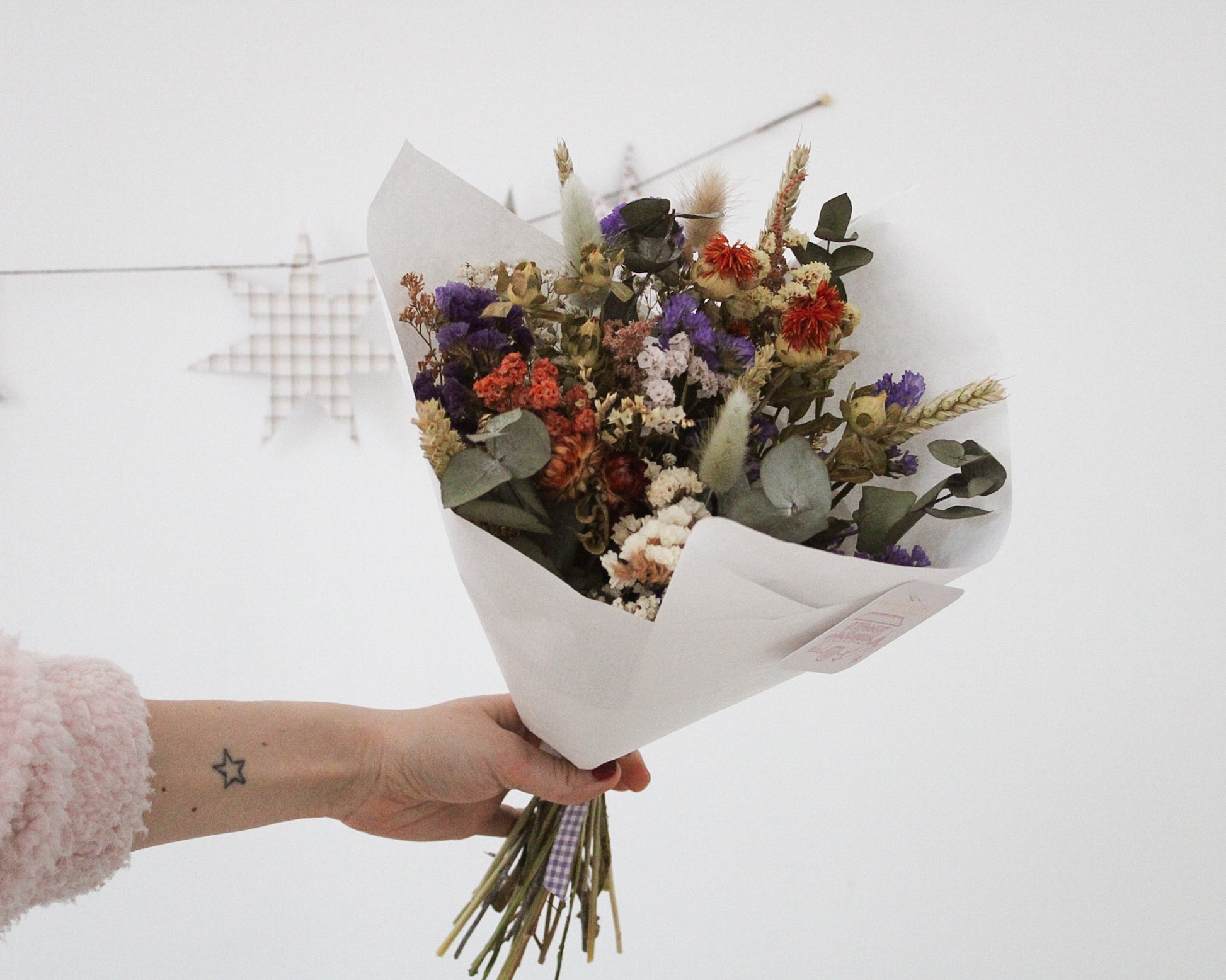 Bouquet de fleurs séchées - Je t'aime