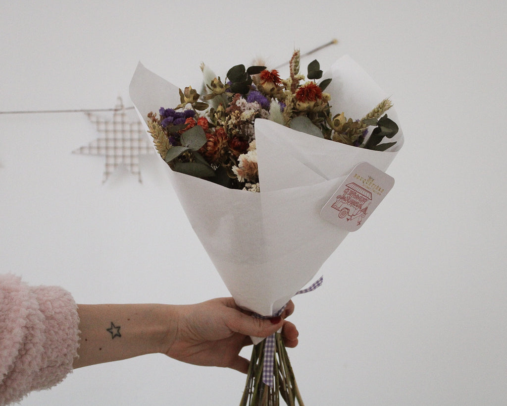 Bouquet de fleurs séchées - Je t'aime