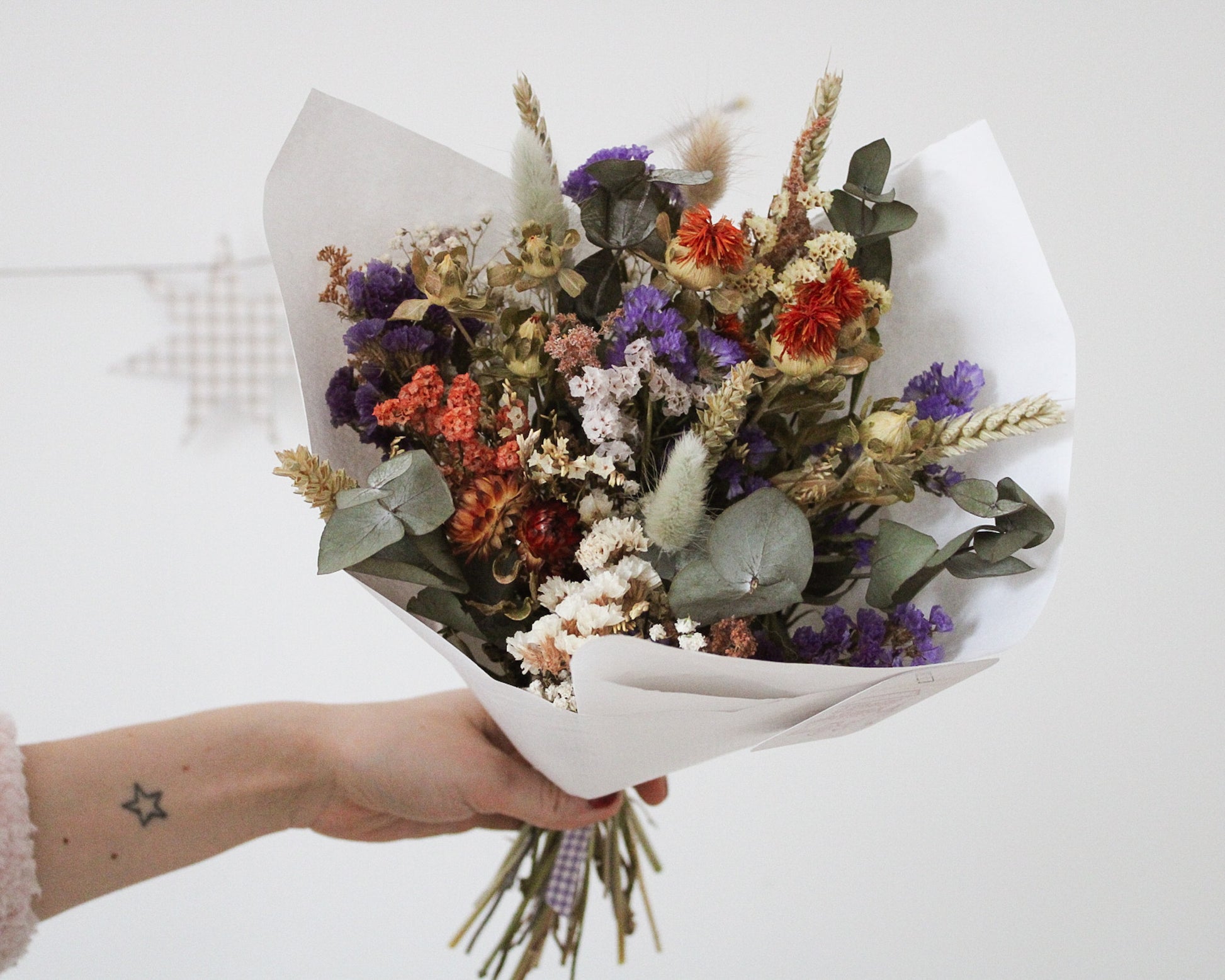 Bouquet de fleurs séchées - Je t'aime