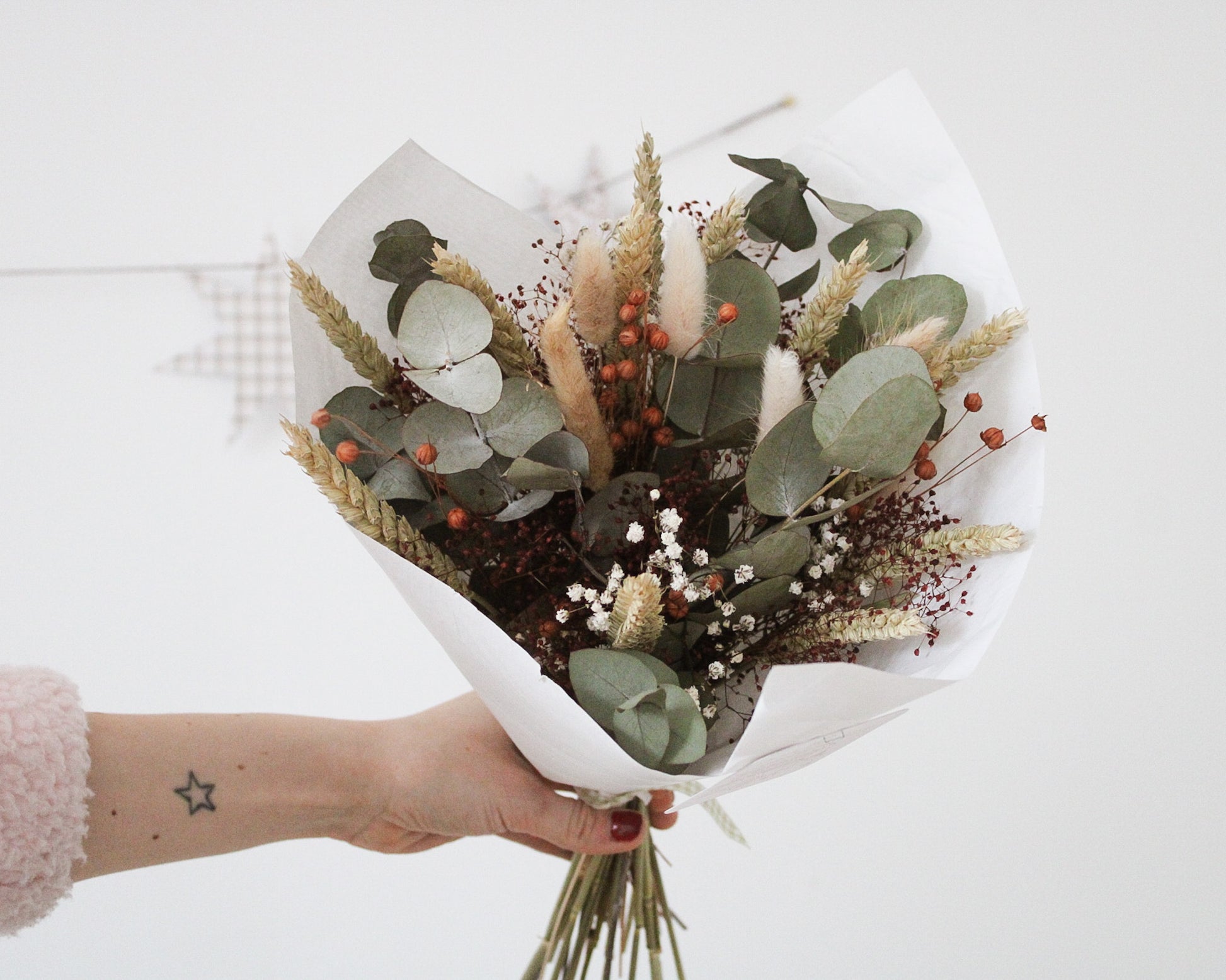 Bouquet de fleurs séchées - Amour